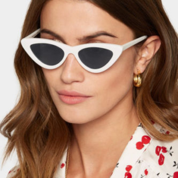 Le Specs Accessories X Adam Selman Lolita Sunglasses White